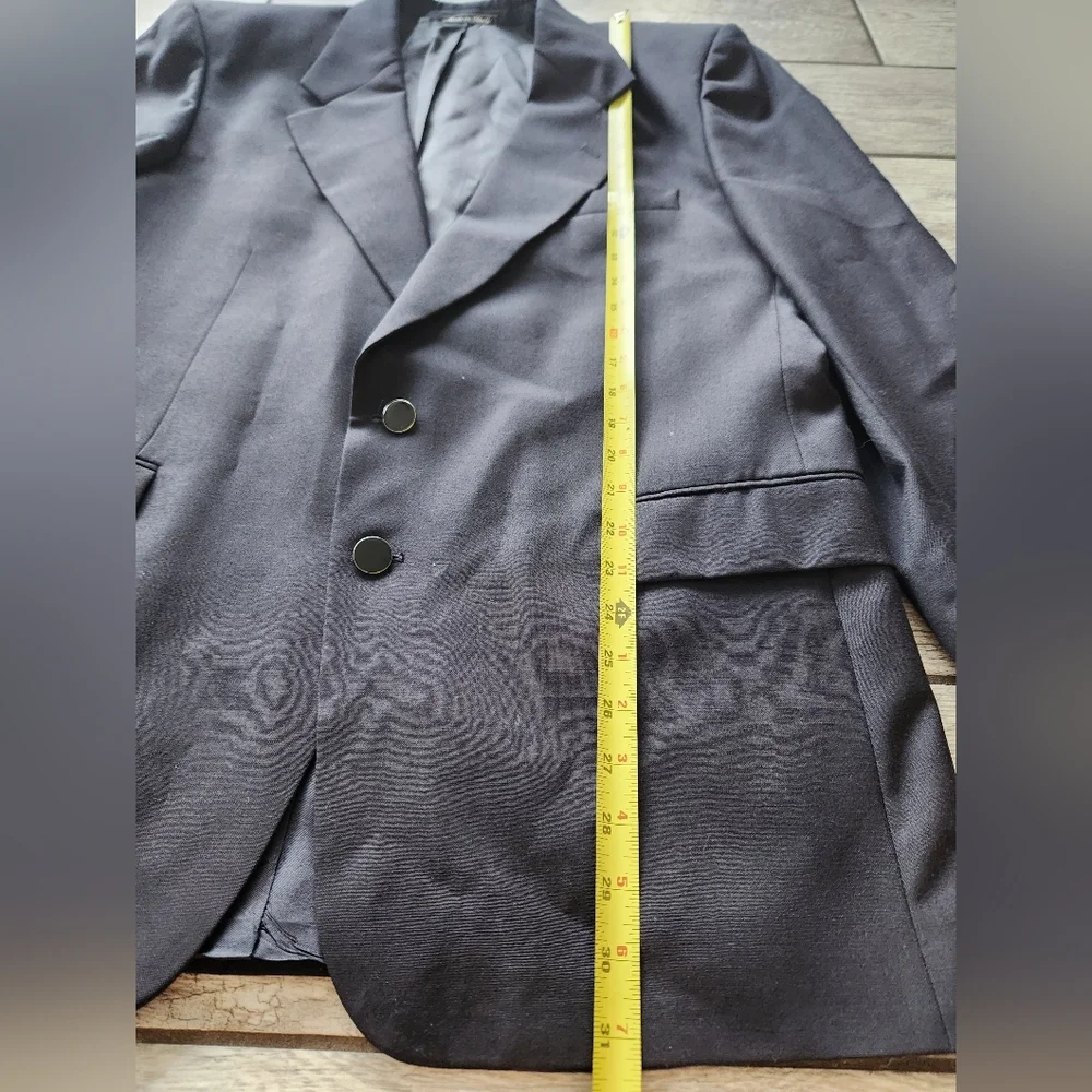 Ferrani Firenze Single-Breasted Mens 42 Blue Virgin Wool Sport Coat Blazer Italy